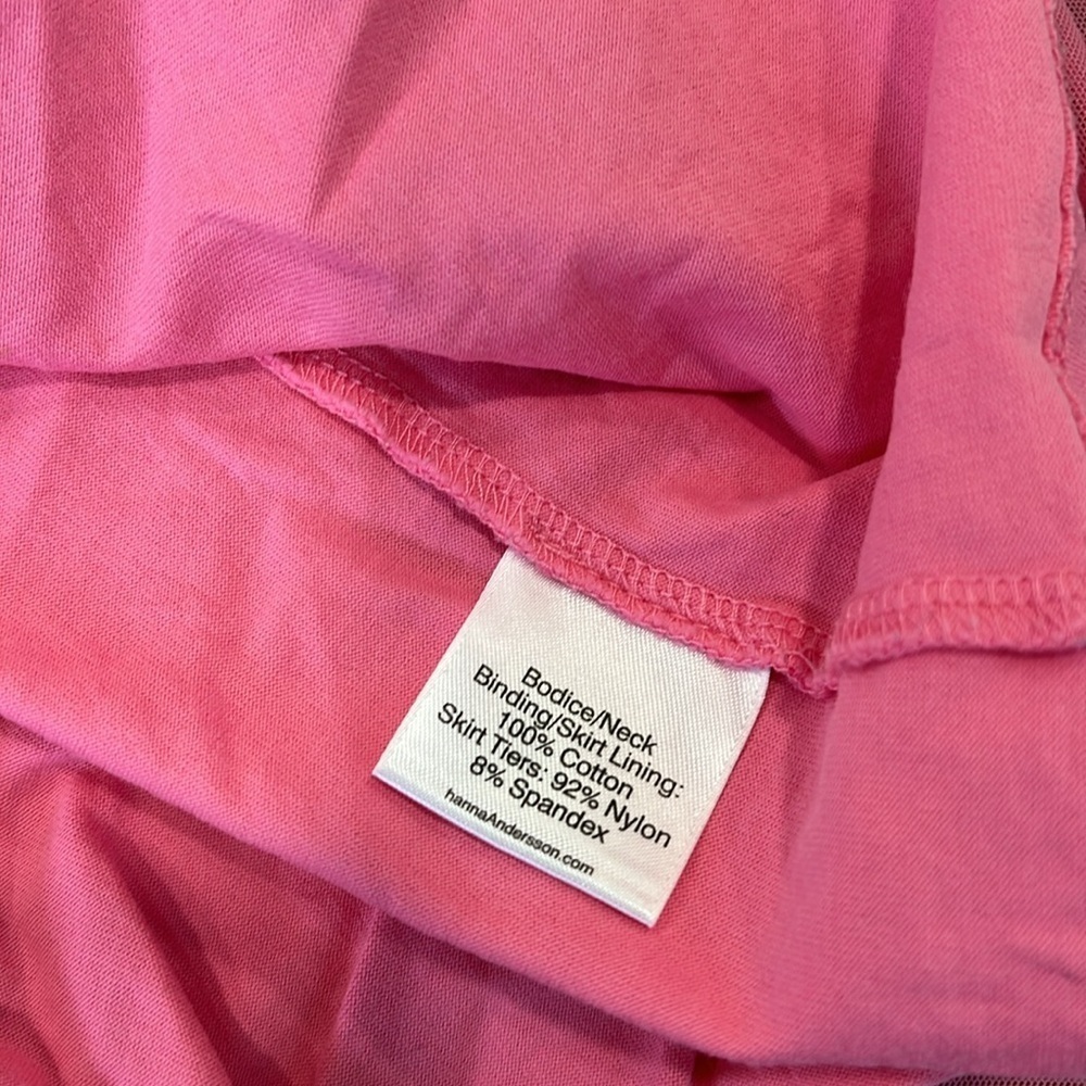 Hanna andersson pink daisy tulle short sleeve dress - Picture 6 of 7